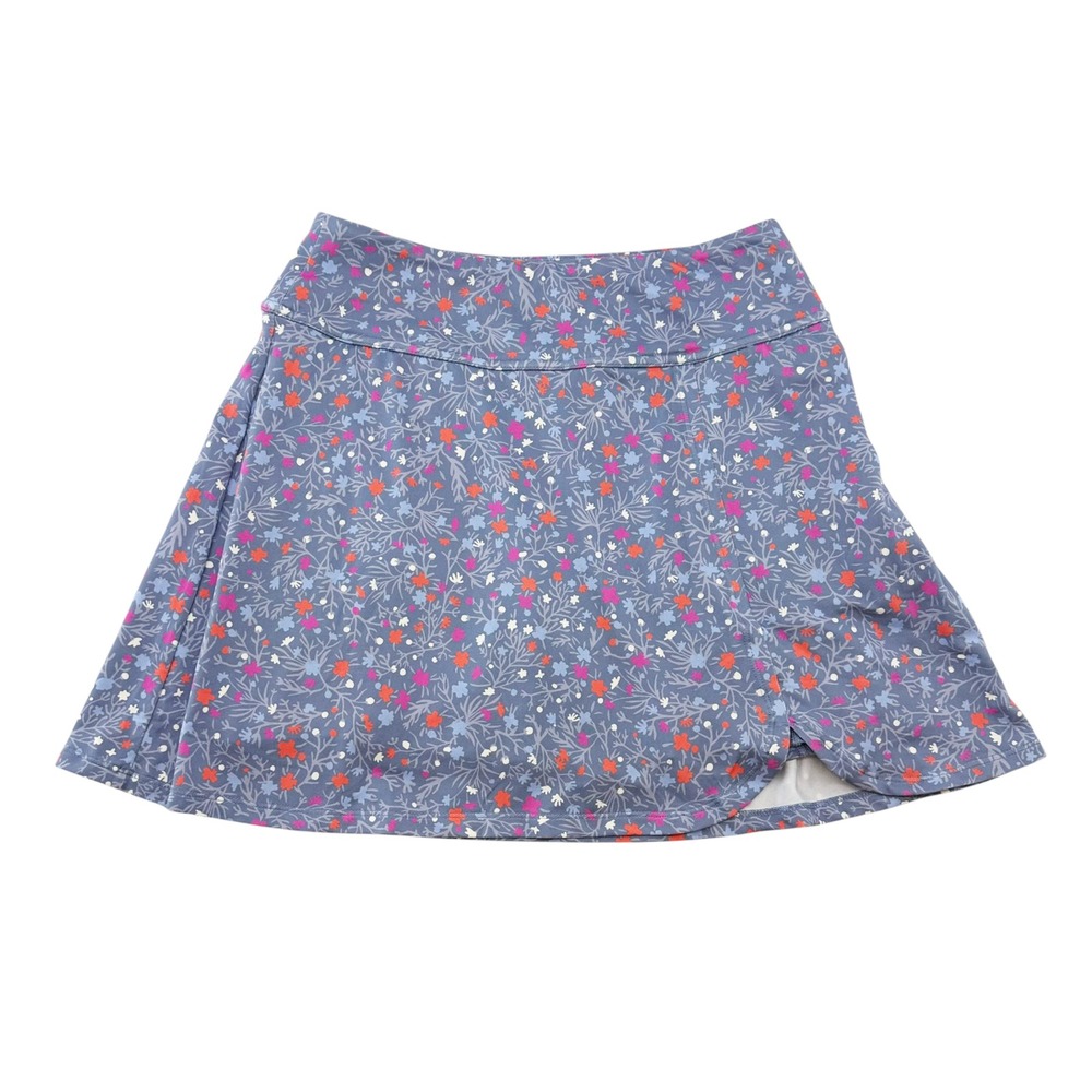 TITLE NINE Buttah Floral Skort • Medium • blue orange pink • athleisure casual